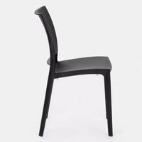 Set Da 4, Sedia Adele In Polipropilene Nera Impilabile