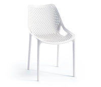 Set Da 4,Sedia Braga In Polipropilene Bianca