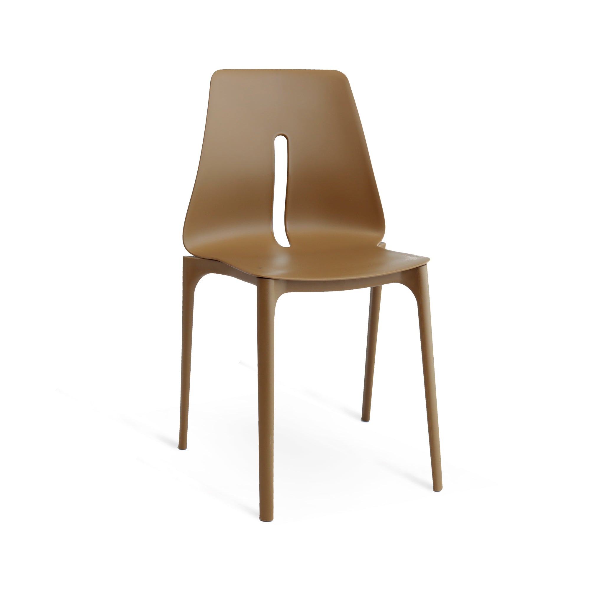 Set Da 4, Sedia Lagos In Polipropilene Camel