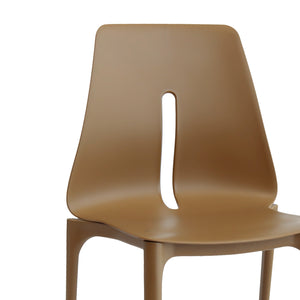 Set Da 4, Sedia Lagos In Polipropilene Camel