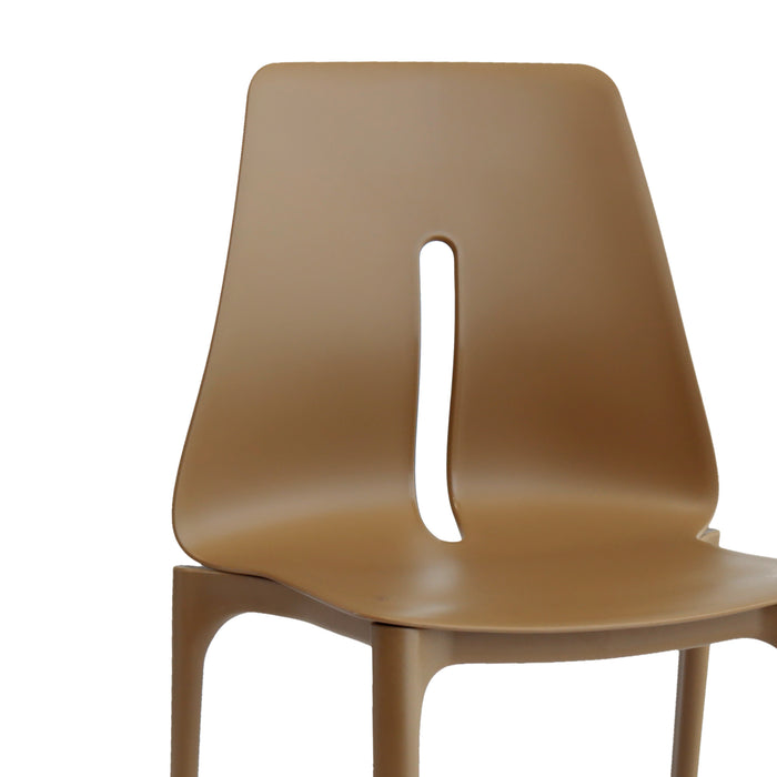 Set Da 4, Sedia Lagos In Polipropilene Camel