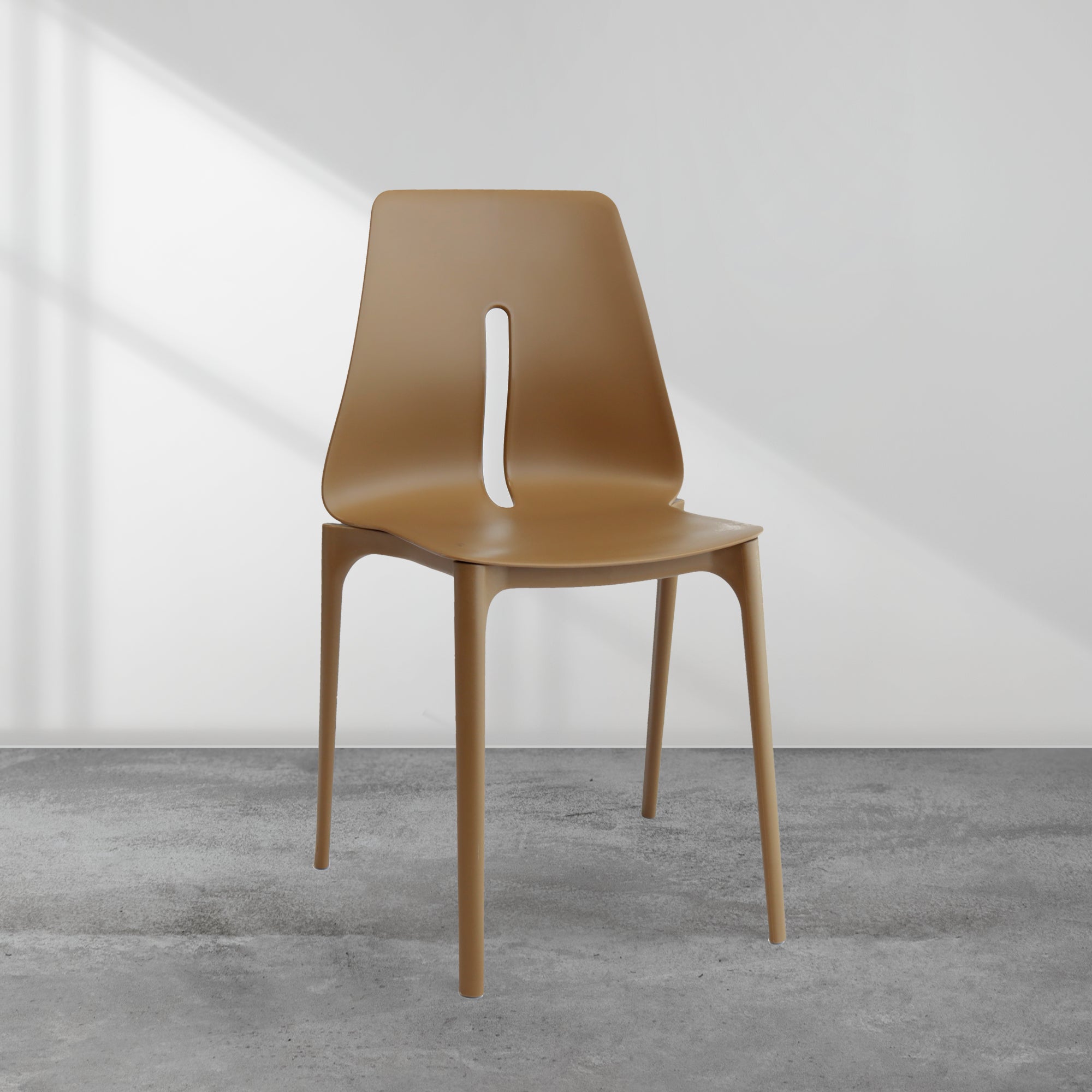 Set Da 4, Sedia Lagos In Polipropilene Camel