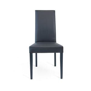 Set Da 2, Sedia Ornella Similpelle Grigia/Gambe Legno