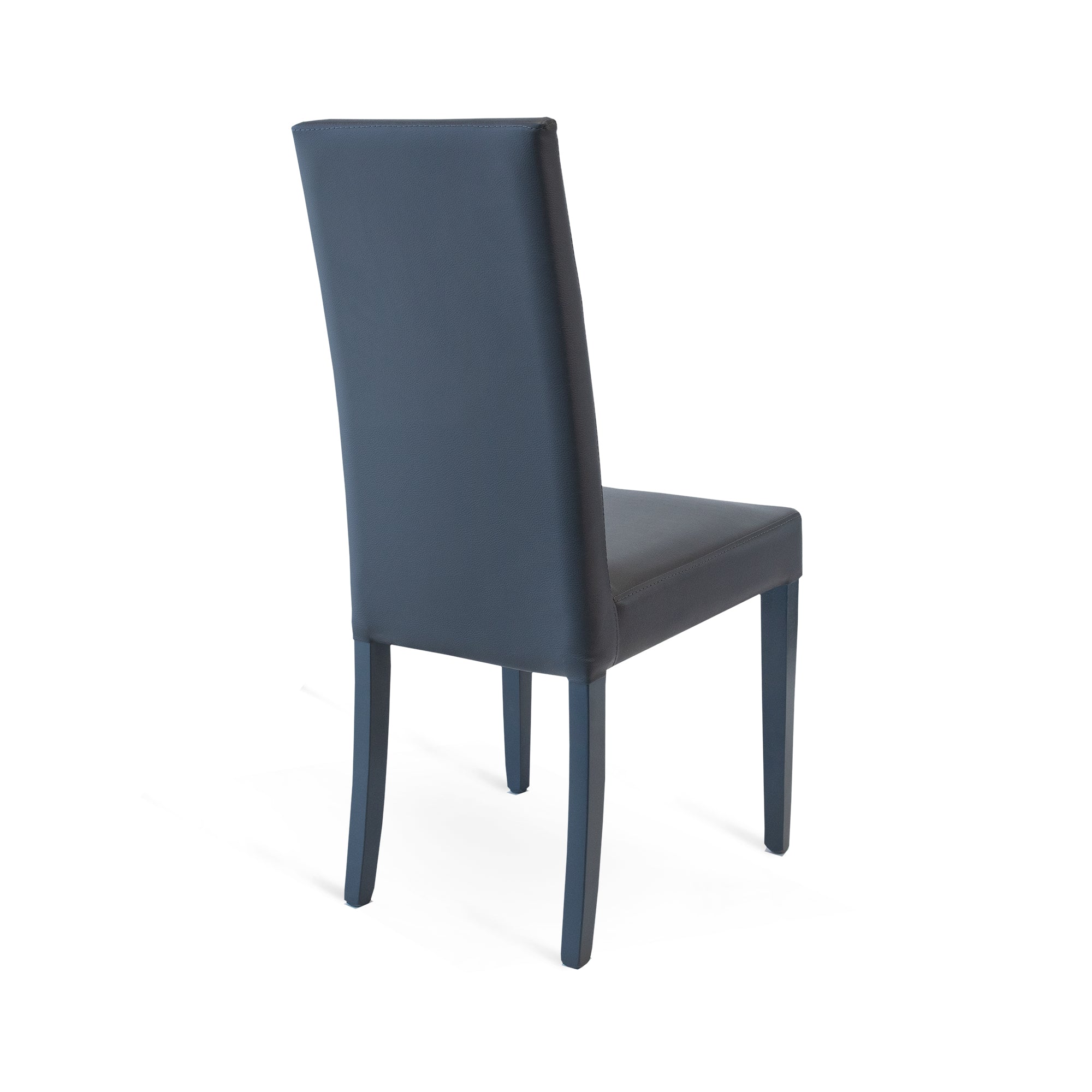 Set Da 2, Sedia Ornella Similpelle Grigia/Gambe Legno