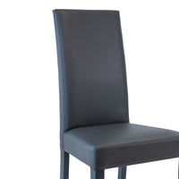 Set Da 2, Sedia Ornella Similpelle Grigia/Gambe Legno