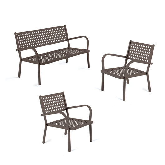 Set Alice Divano 2P+2 Poltrone Bronzo