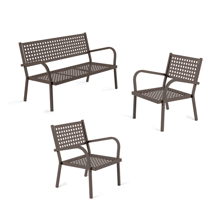 Set Alice Divano 2P+2 Poltrone Bronzo