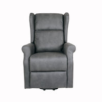 Poltrona Relax Bergere Arlette 2 Motor Nabuk Grigia