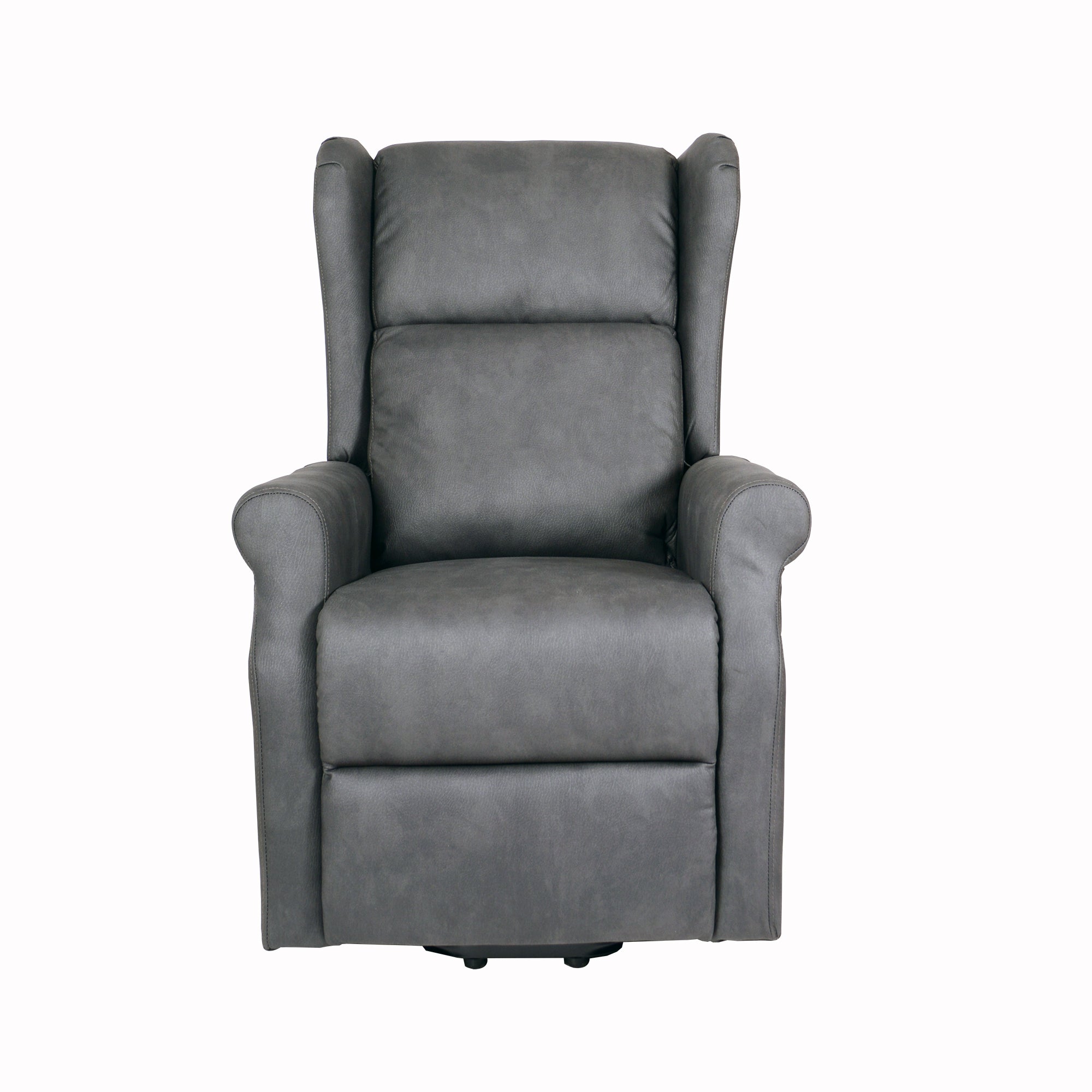 Poltrona Relax Bergere Arlette 2 Motor Nabuk Grigia