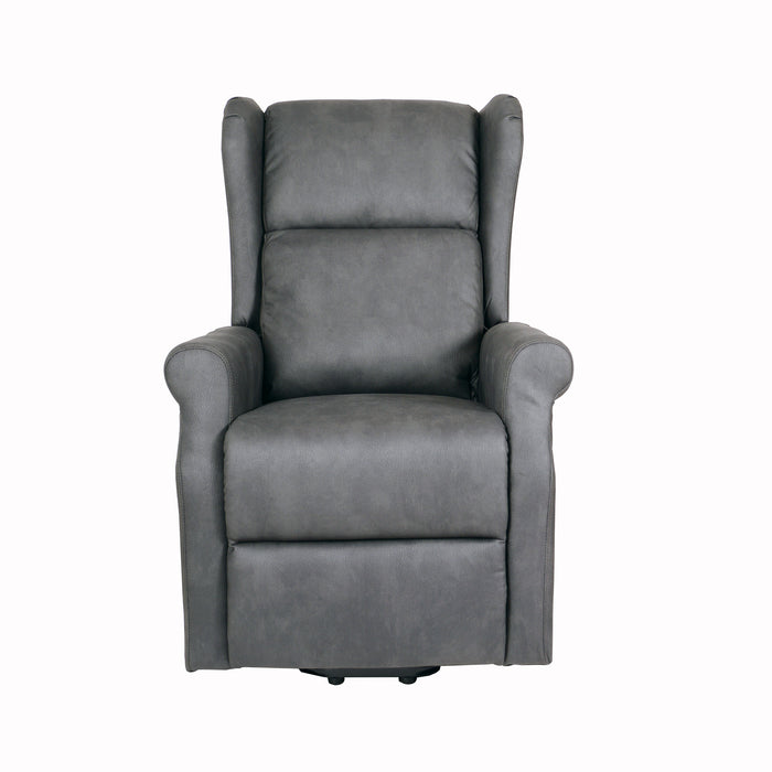 Poltrona Relax Bergere Arlette 2 Motor Nabuk Grigia