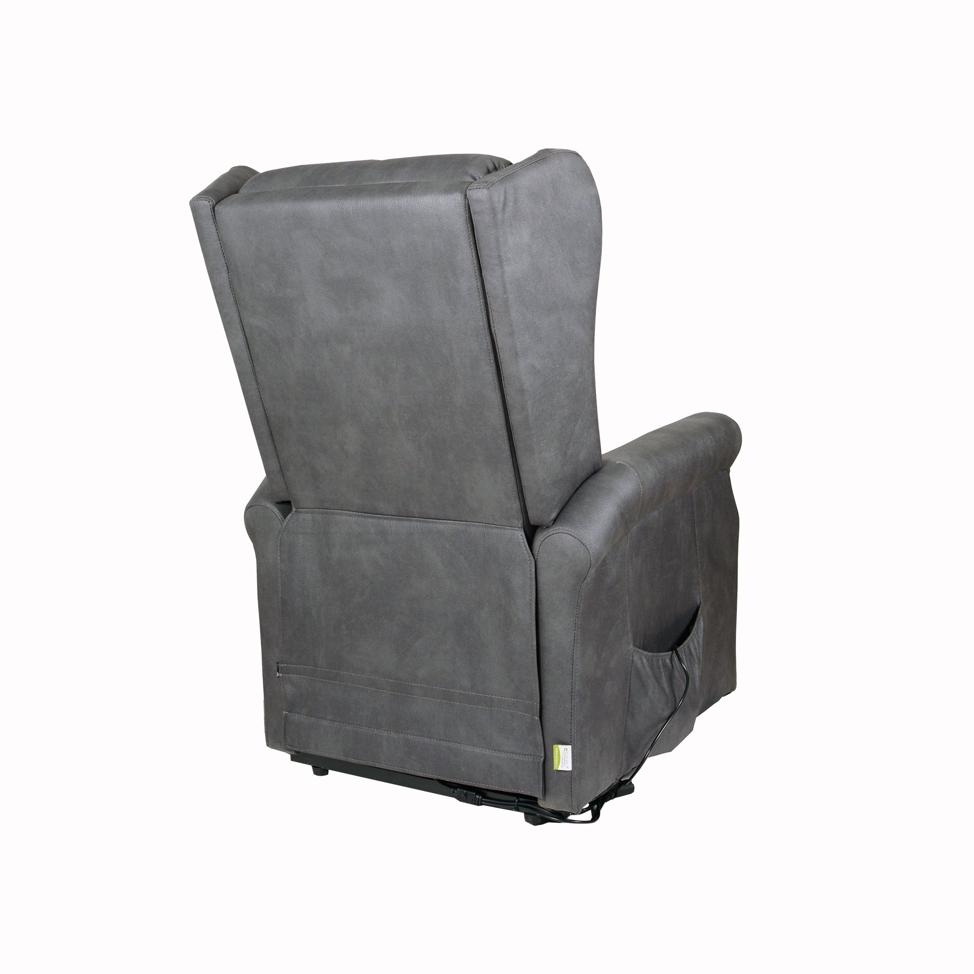 Poltrona Relax Bergere Arlette 2 Motor Nabuk Grigia