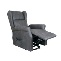 Poltrona Relax Bergere Arlette 2 Motor Nabuk Grigia