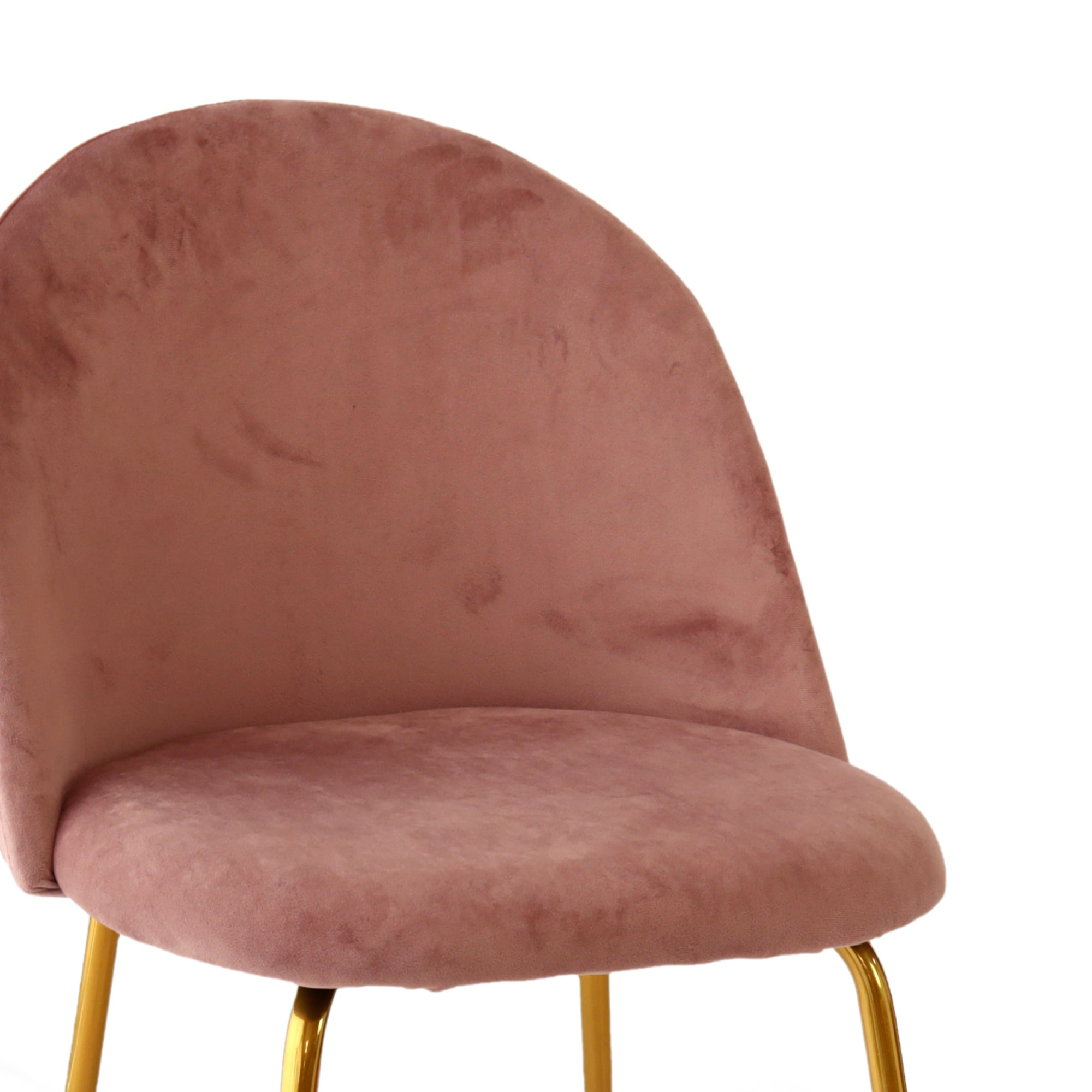 Set Da 2, Sedia Tamara Gold Velluto Cipria Per Soggiorno, Cucina E Arredo Bar