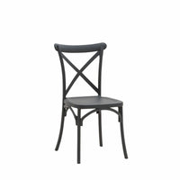 Set Da 4, Sedia Cross 2 Polipropilene Nera