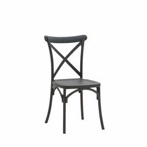 Set Da 4, Sedia Cross 2 Polipropilene Nera