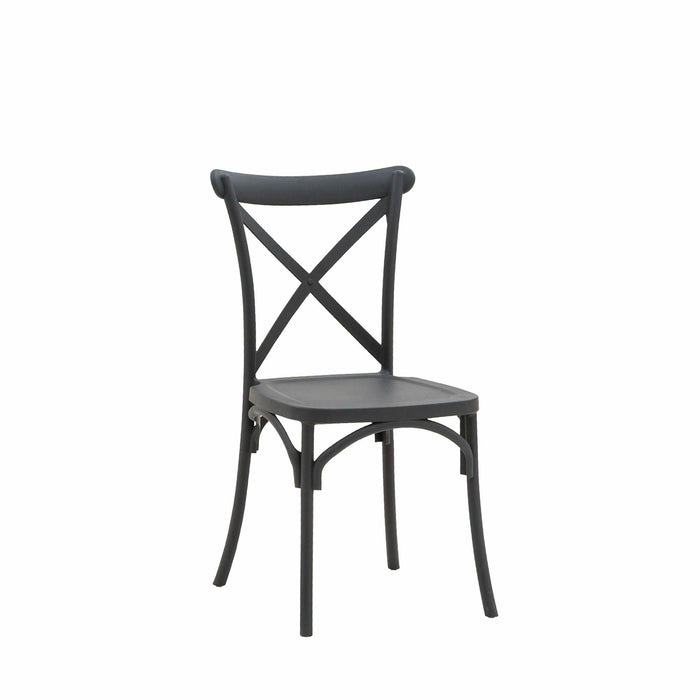 Set Da 4, Sedia Cross 2 Polipropilene Nera