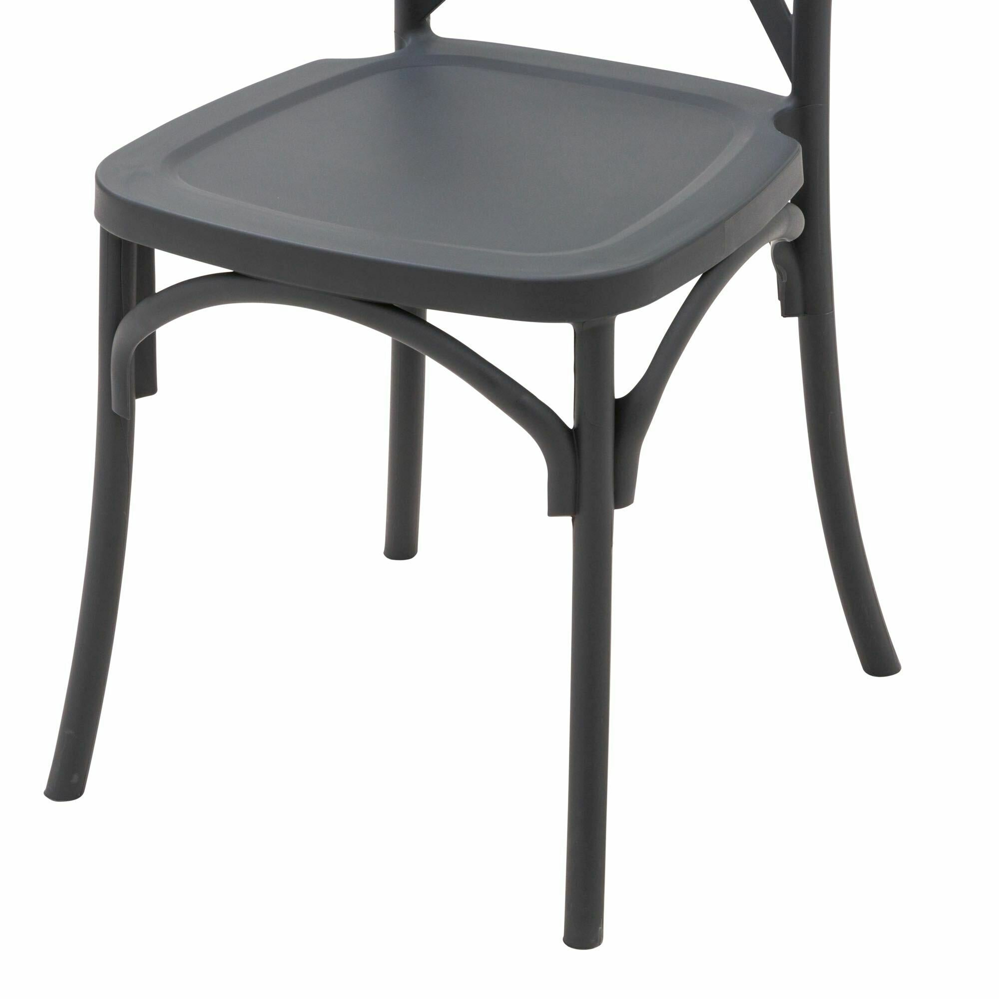 Set Da 4, Sedia Cross 2 Polipropilene Nera