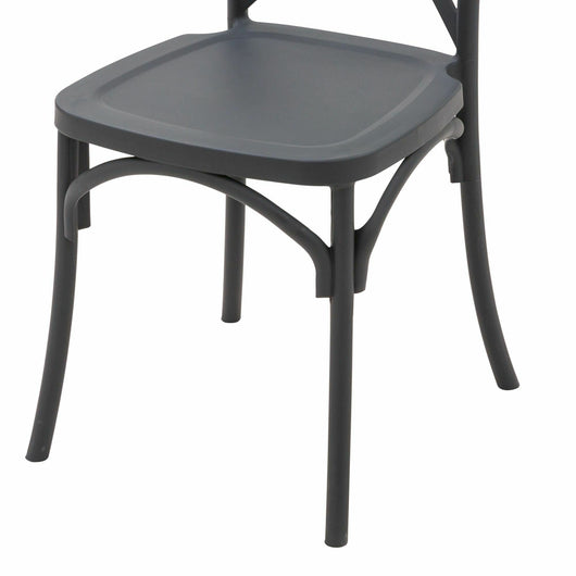 Set Da 4, Sedia Cross 2 Polipropilene Nera