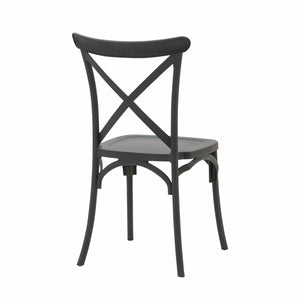 Set Da 4, Sedia Cross 2 Polipropilene Nera