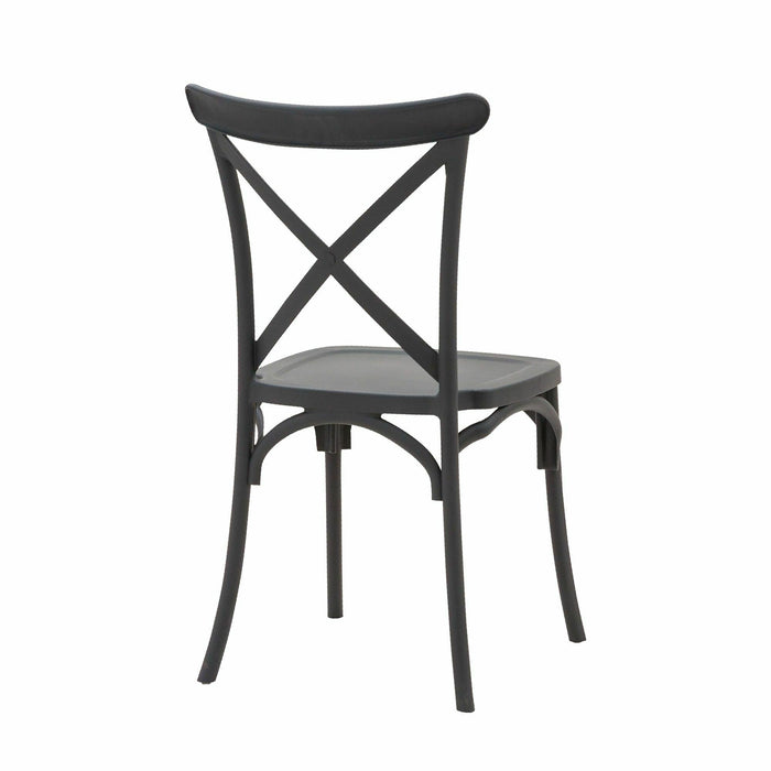 Set Da 4, Sedia Cross 2 Polipropilene Nera