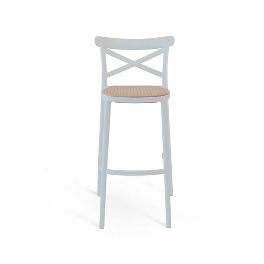 Set Da 4, Sgabello Tosca 2 Bianco/Corda Polipropilene