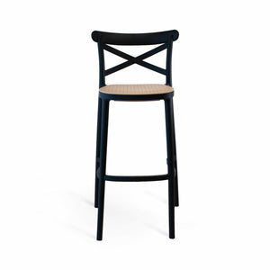 Set Da 4, Sgabello Tosca 2 Nero/Corda Polipropilene