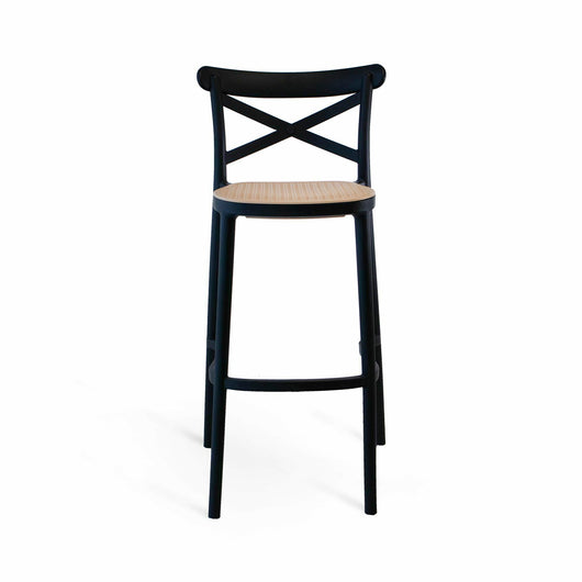 Set Da 4, Sgabello Tosca 2 Nero/Corda Polipropilene