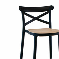 Set Da 4, Sgabello Tosca 2 Nero/Corda Polipropilene