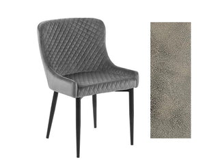 Set Da 4, Sedia Ivy Econabuk Fango Gambe Nere Per Soggiorno, Cucina E Arredo Bar