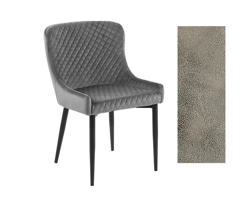 Set Da 4, Sedia Ivy Econabuk Fango Gambe Nere Per Soggiorno, Cucina E Arredo Bar