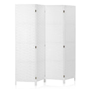 Trade Shop - Separe' A 4 Ante Pannelli Double Face Bianco Paravento Divisorio Ambienti Sep08 336233 -