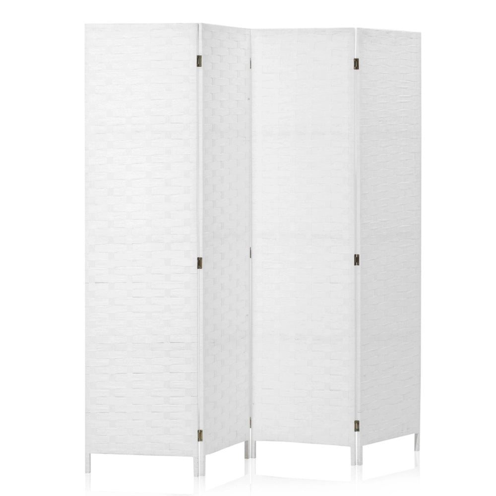 Trade Shop - Separe' A 4 Ante Pannelli Double Face Bianco Paravento Divisorio Ambienti Sep08 336233 -