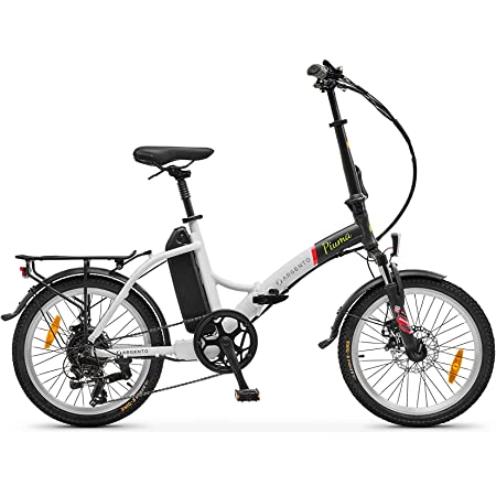 Argento bicicletta elettrica e-bike piuma s bianca - MT22-PISUMAS