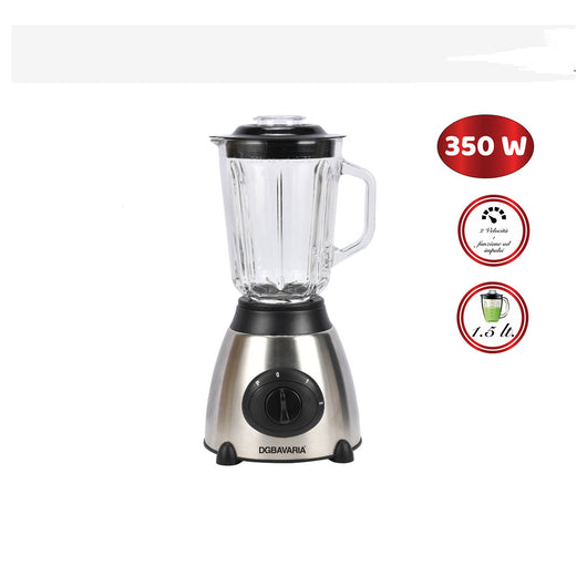 Frullatore In Acciaio A 2 VelocitÃ  e Funzione Ad Impulsi 1,5lt 350W