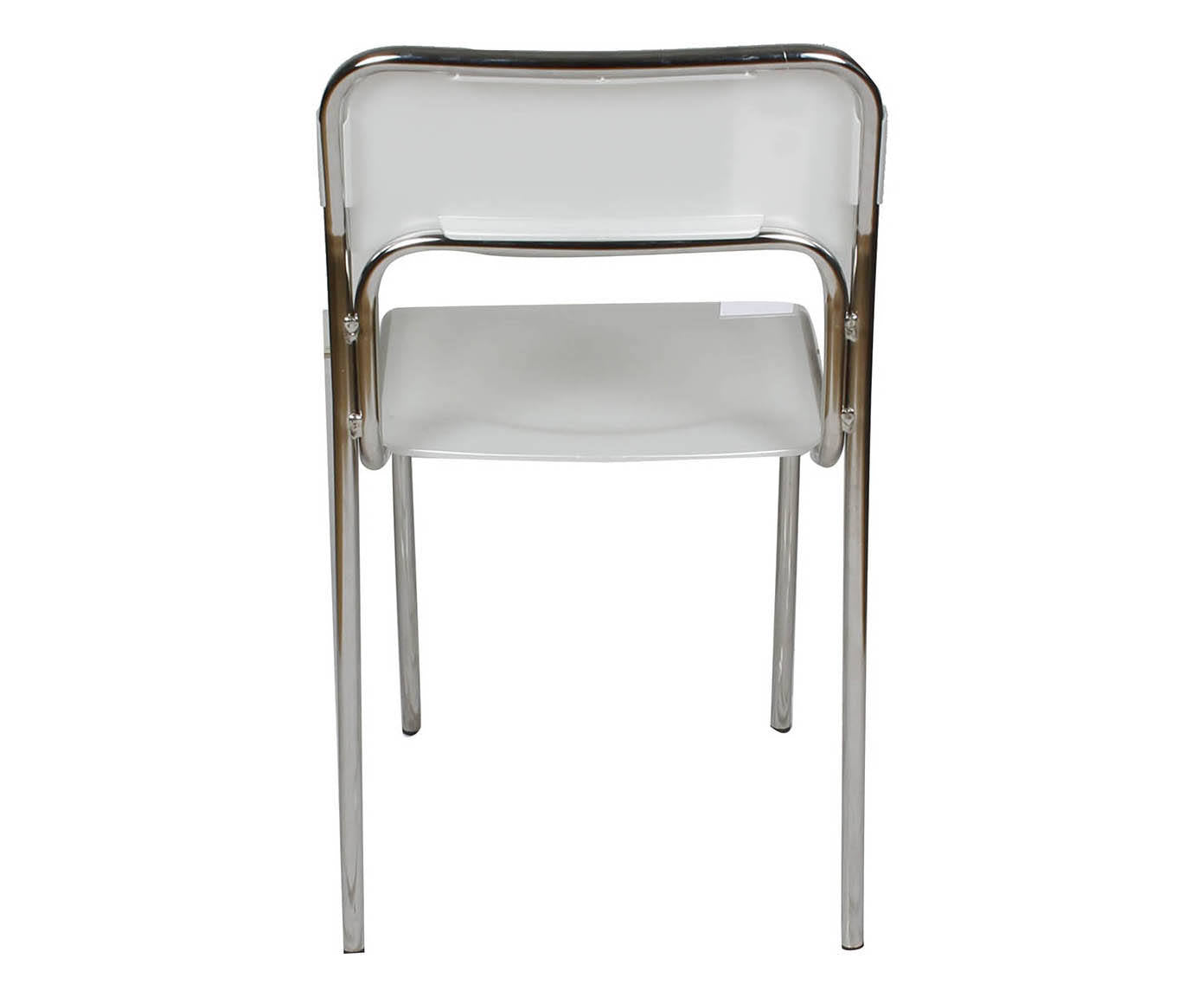 Sedia 0, Sedia moderna in metallo e polipropilene, Ideale per sala da pranzo, cucina o salotto, Cm 43x45h.81, Bianco, Singola