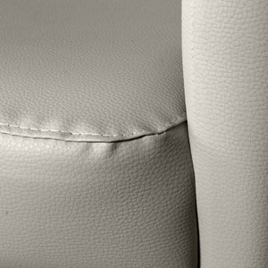 Poltrona Ago, Poltrona moderna con rivestimento in ecopelle, Seduta da soggiorno di design, Cm 64x63h77, Grigia