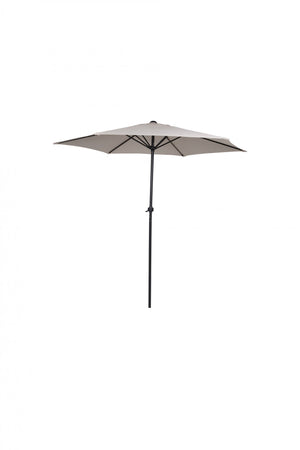 Ombrellone da sole in alluminio con manovella, colore telo ecrù e struttura antracite, Misure 230 x 200 x 230 cm