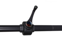 Ombrellone da sole in alluminio con manovella, colore telo ecrù e struttura antracite, Misure 230 x 200 x 230 cm