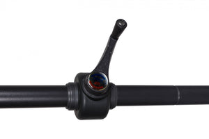 Ombrellone da sole in alluminio con manovella, colore telo ecrù e struttura antracite, Misure 230 x 200 x 230 cm