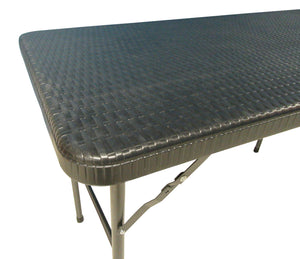 Tavolo rettangolare richiudibile, colore nero, cm 60 x 120 x h74