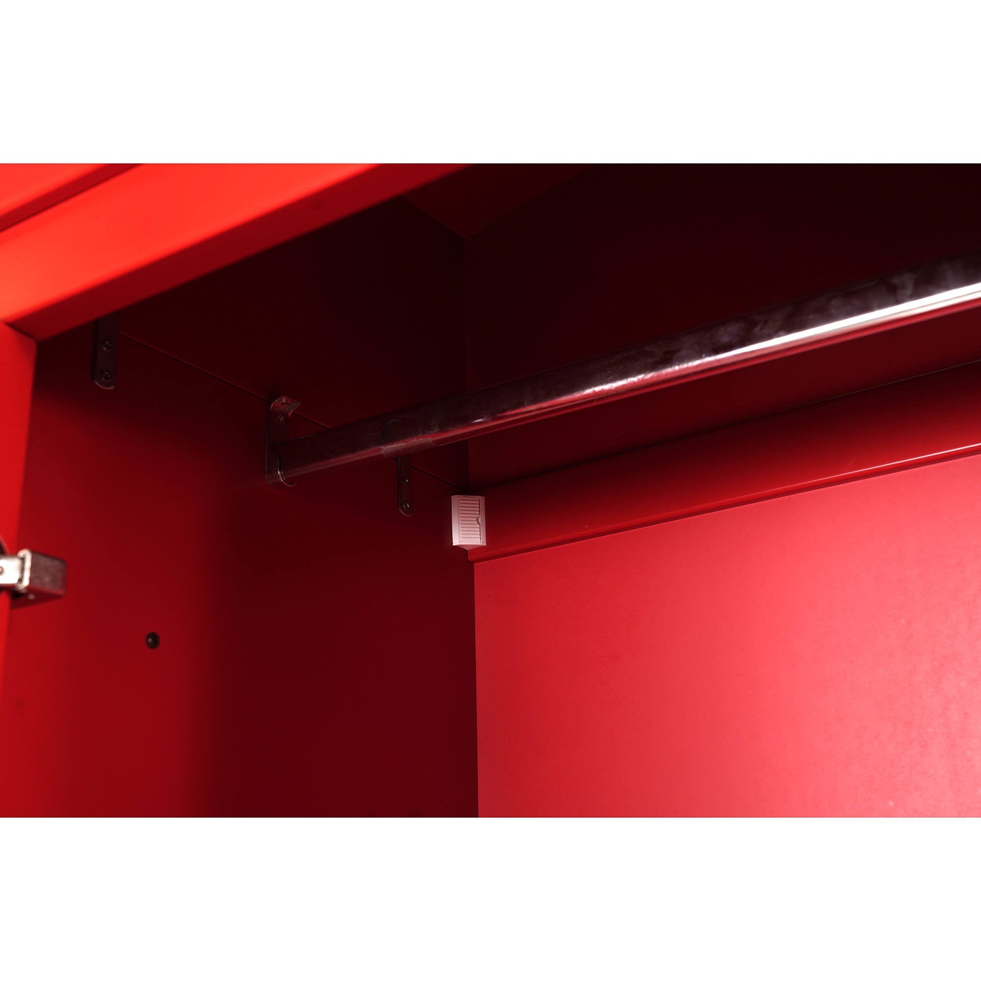 Pachino, Armadio Multiuso 1 Anta 2 Ripiani, 68x215h cm Rosso