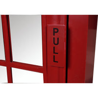 Pachino, Armadio Multiuso 1 Anta 2 Ripiani, 68x215h cm Rosso