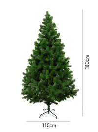 Albero di Natale Evergreen, Albero artificiale extra folto, Albero effetto reale in PVC, 723 rami, Altezza cm 180