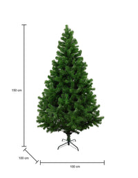 Albero di Natale Evergreen, Albero artificiale extra folto, Albero effetto reale in PVC, 438 rami, Altezza cm 150