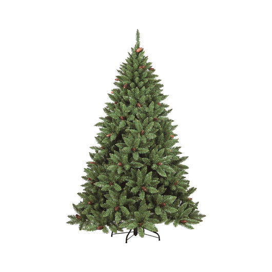 Albero di Natale Lapland, Albero artificiale extra folto, Albero effetto reale in PVC con Pigne incluse, 756 rami, Altezza cm 180