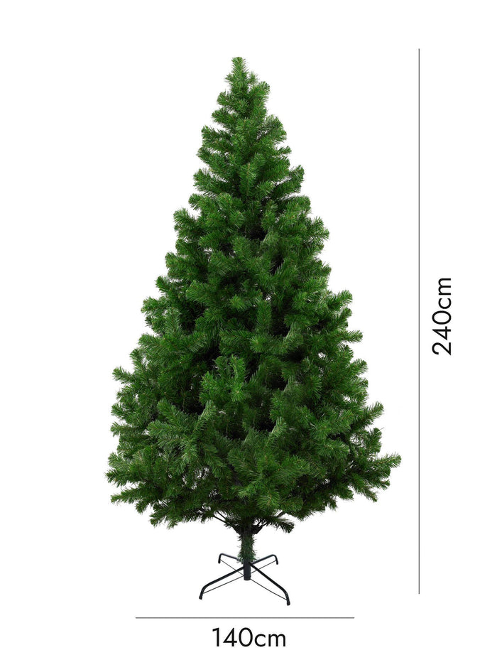 Albero di Natale Evergreen, Albero artificiale extra folto, Albero effetto reale in PVC, 1042 rami, Altezza cm 240
