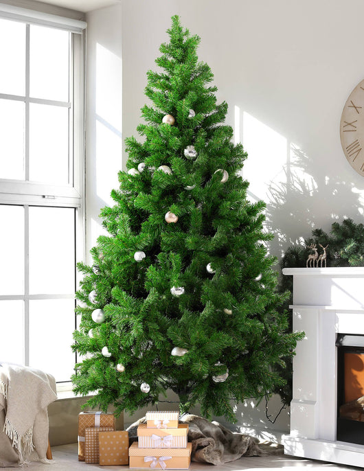Albero di Natale Evergreen, Albero artificiale extra folto, Albero effetto reale in PVC, 326 rami, Altezza cm 120