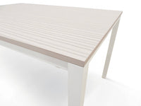 Tavolo allungabile 0, Tavolo da pranzo estensibile, Consolle multiuso con allunghe, Tavolo in metallo con ripiano in laminato, Cm 110x70h76, Bianco frassinato