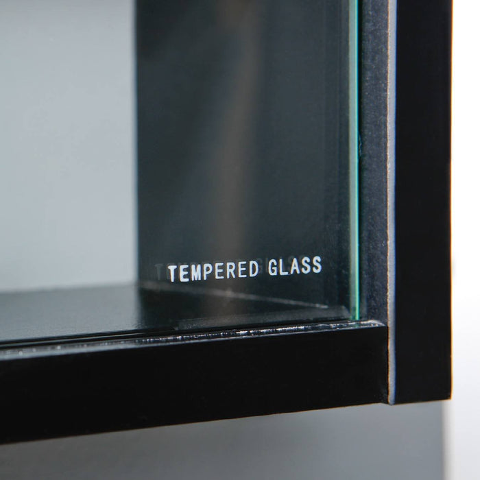 Vetrina pensile con ripiani Dingra, colore nero e bianco, cm 10 x 60 x 80.