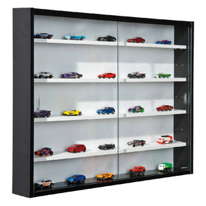 Vetrina pensile con ripiani Dingra, colore nero e bianco, cm 10 x 60 x 80.